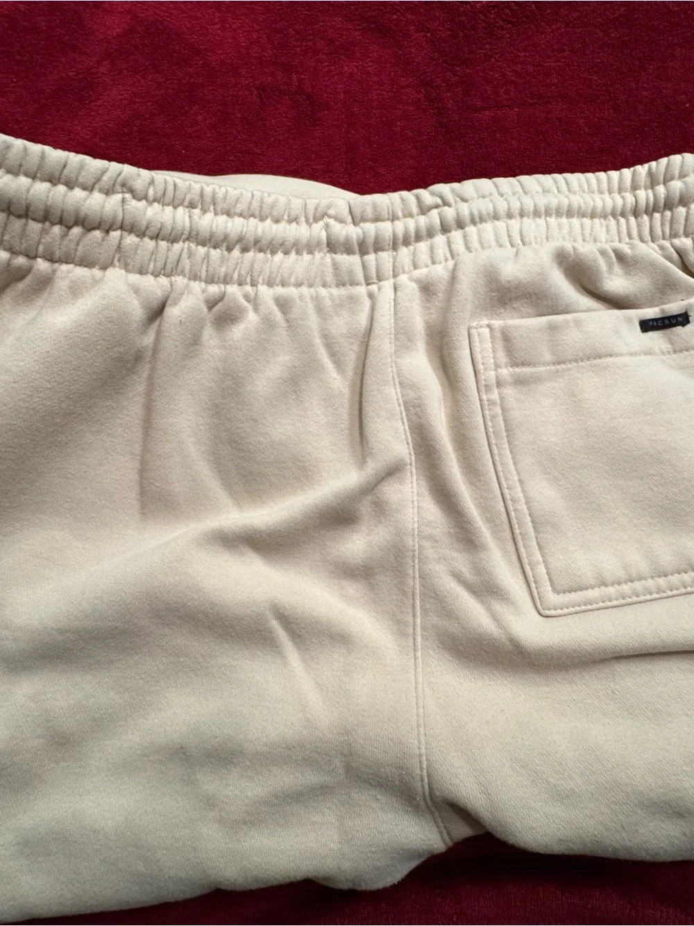 PacSun Kids Cream Cargo Joggers with Black Drawstring